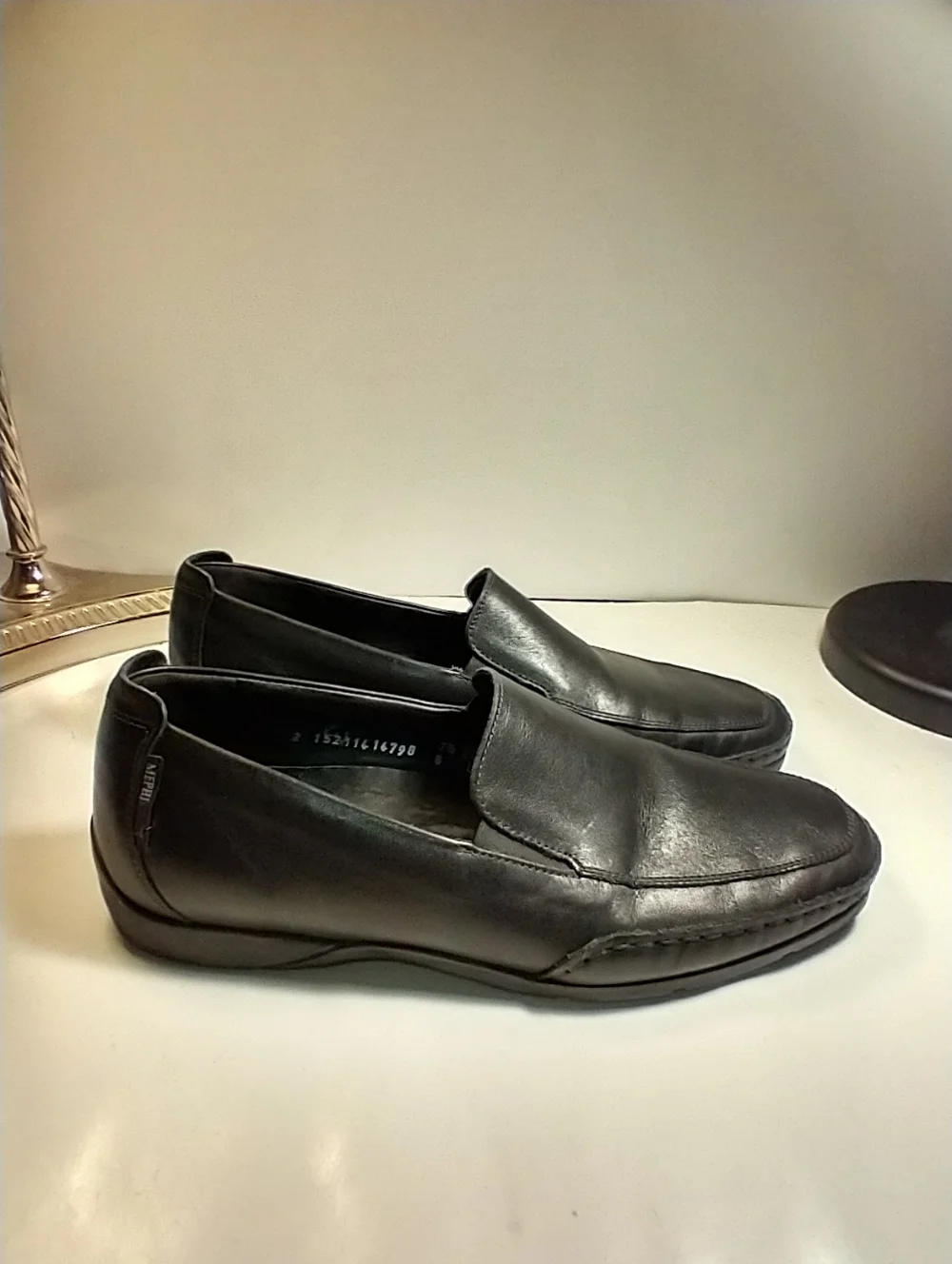 Mephisto Edlef Cool Air Black Leather Casual Loafers Shoes Men's sz 8.